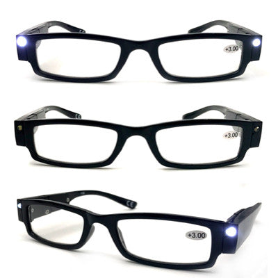 LED Lighted Reading Glasses Full Frame Unisex